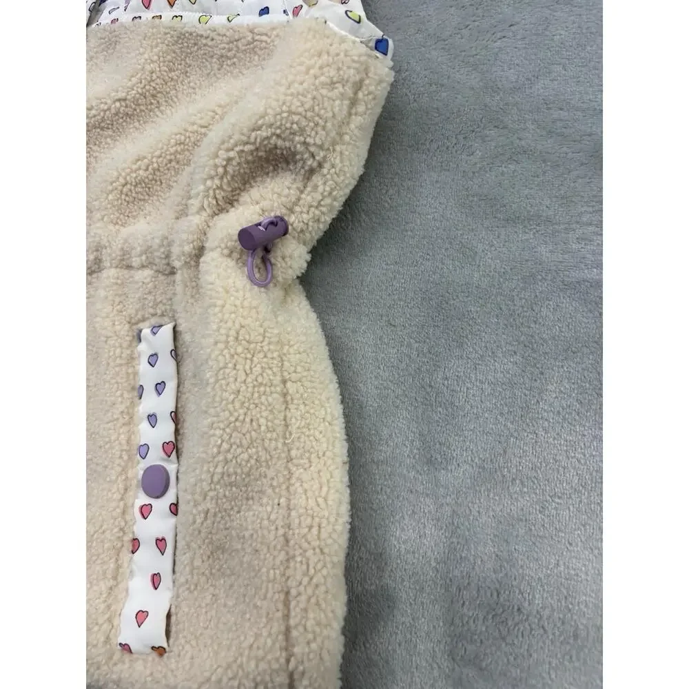 Roller Rabbit Girl's hearts Quilted Vest Size XXS Warm cozy Colorway